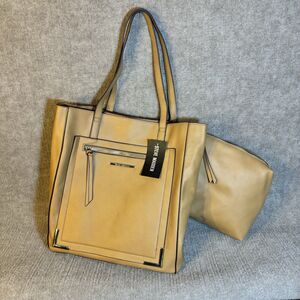 NWT Steve‎ Madden BTori Large Tote Camel 2PC Set Vegan Leather Tiktok Viral Bag